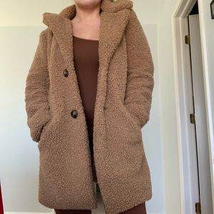 Tan Sherpa Long Coat